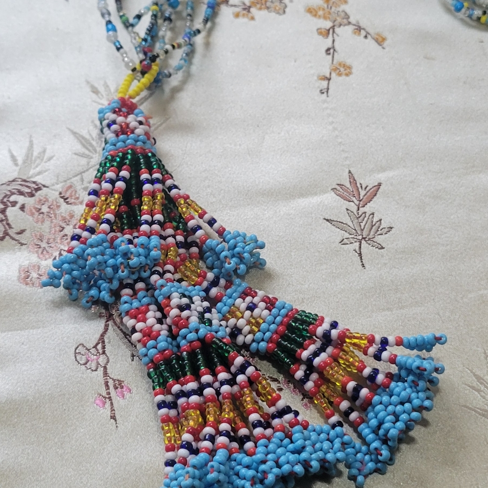 Beaded Tassel Necklace